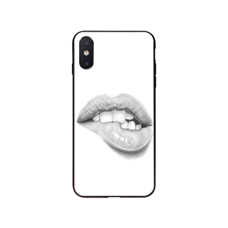 Wholesale Girl Sexy Lips TPU Phone Cases